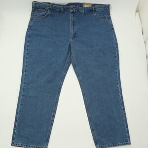 Carhartt B18 STW Mens 52x32 Blue Denim Straight Traditional Fit Jean Pants BNWT